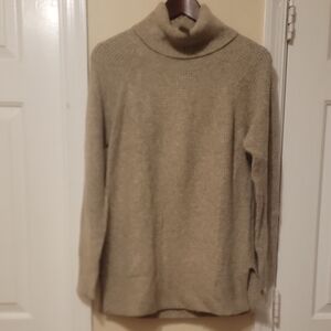 LOFT Beige Turtleneck Sweater